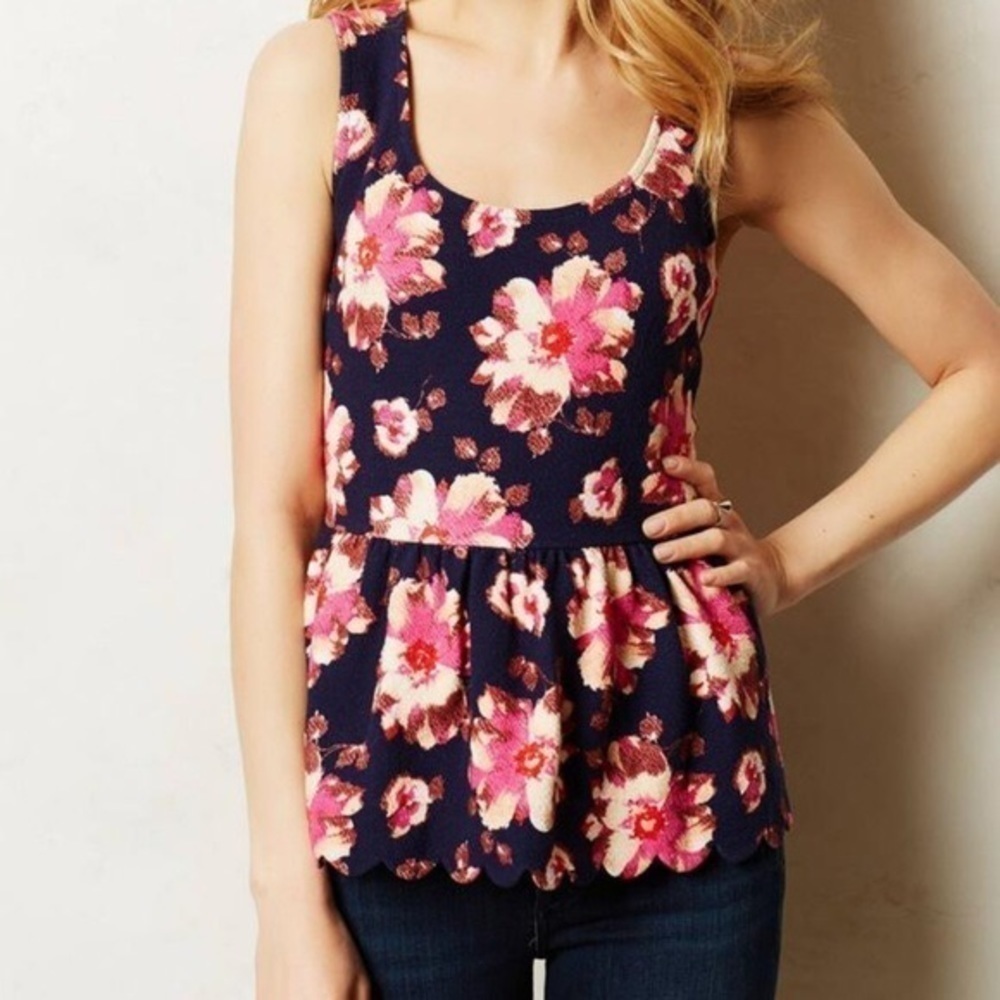 Anthropologie Postmark Clovelly Floral Blouse S